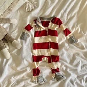 Burt’s Bees Baby Rugby Stripe Onesie - size NB